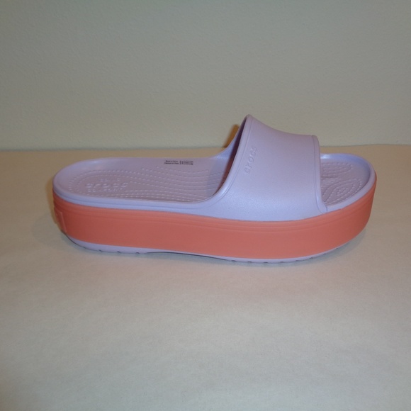 crocs platform slide sandals
